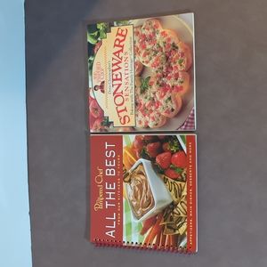 The Pampered Chef 2 Cookbooks All The Best Spiral and Stoneware Sensation